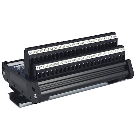 Automation Systems Interconnect DIN Rail DB44 High Density Male Breakout Board, Male 44 Pin D-Sub To Terminal Block Interface Module 11104